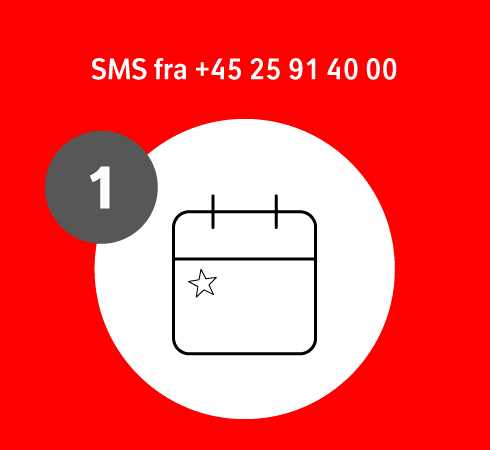 Trin 1 - Modtag SMS fra 25 91 40 00